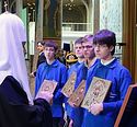 Патриарх наградил победителей Олимпиады по Основам православной культуры