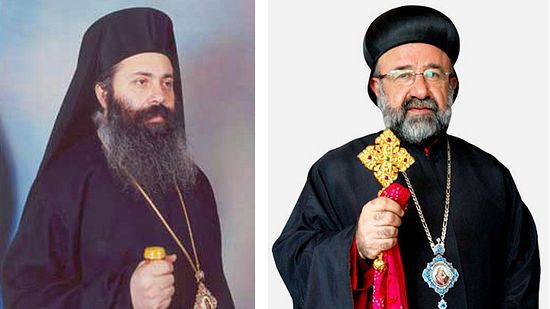 This combo pictures shows Greek Orthodox Bishop, Boulos Yaziji (left), and the Syrian Orthodox Bishop Yohanna Ibrahim. (Image from orthodoxwiki.org and syrianchurch.org)
