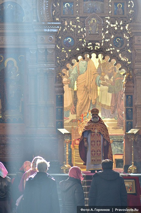 Пасхальное богослужение в Спасе на Крови.  Фото: А.Горяинов / Православие.Ru