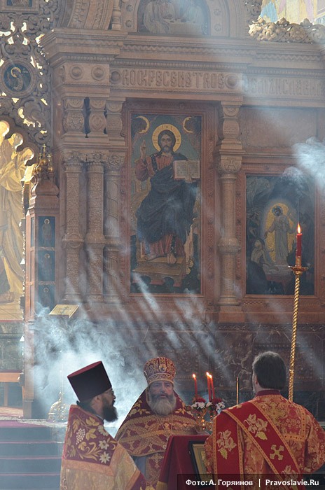 Пасхальное богослужение в Спасе на Крови.  Фото: А.Горяинов / Православие.Ru