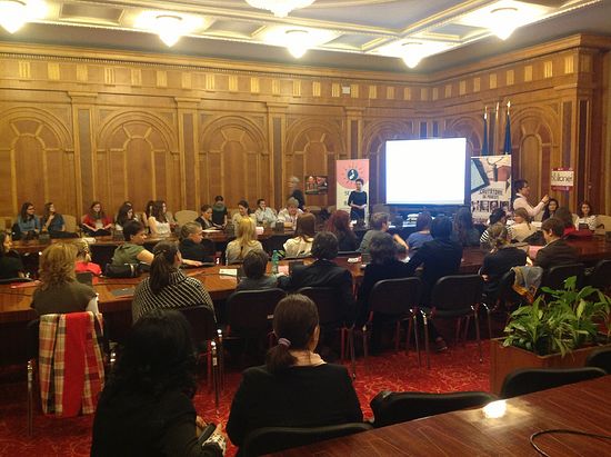 Презентация программы «Секс против аиста» в парламенте Румынии
