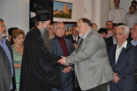 Директор Русского дома М.Г. Денисов и епископ Будимлянско-Никшичский Иоанникий