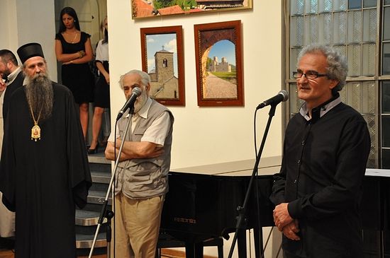 Миша Бранкович на открытии выставки