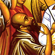 6. Saint Paul, who did not witness Christ's Ascension, is depicted in the icon (detail). 