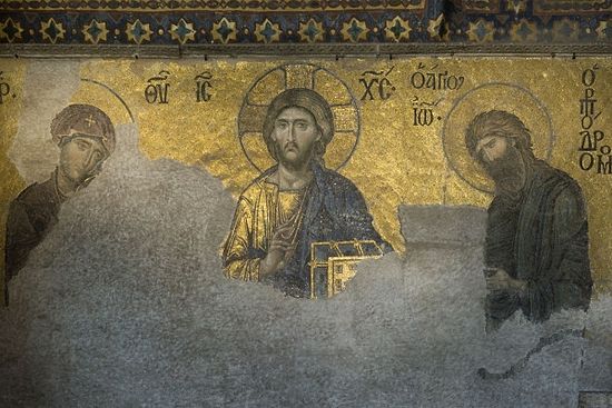 The Deësis mosaic at Hagia Sophia