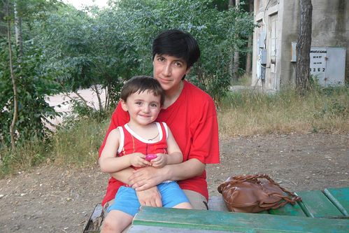 Мария Сараджишвили с сыном