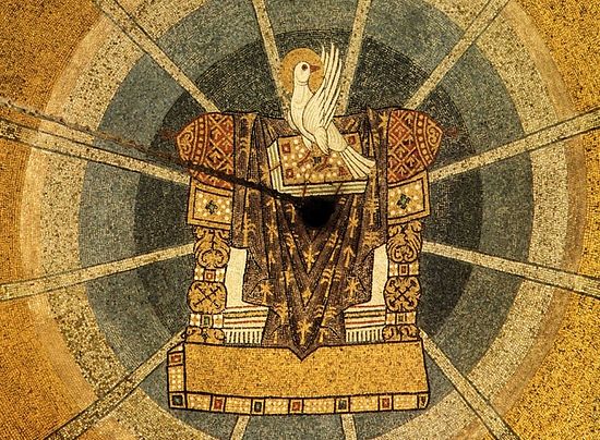 Pentecost. The mosaic dome. Fragment. ST. Mark's, Venice