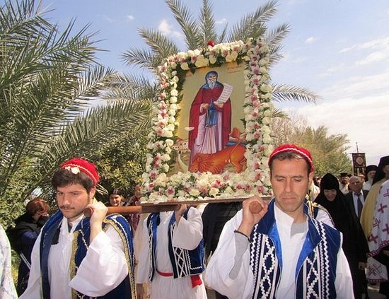 Крестный ход с иконой святого Герасима Иорданского