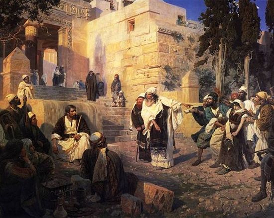 Christ and the Sinner. V.D.Polenov, 1888