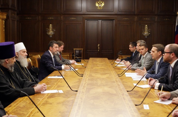 23 июля Председатель Государственной Думы Сергей Нарышкин встретился с Предстоятелем Сербского Патриархата Иринеем