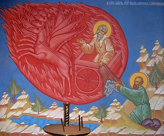 Пророк Илия на колеснице огненной