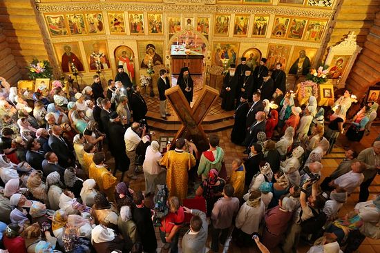 Поклонение Кресту в Минске, храм Живоначальной Троицы