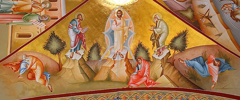 Преображение Господне. Фреска. Монастырь Преображения, г. Фавор. XX в.