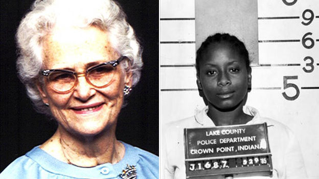 Ruth Pelke (left) and the woman who murdered her, Paula Cooper (right) 