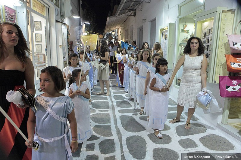 Как на острове Парос отмечают Успение.  Фото: В. Ходаков / Православие.Ru