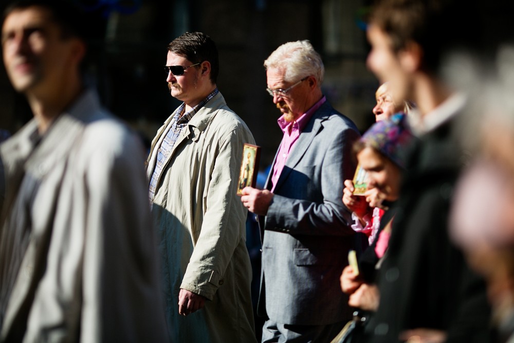 Крестный ход в Санкт-Петербурге в год 300-летия Александро-Невской лавры.  Фото: Егор Столпов