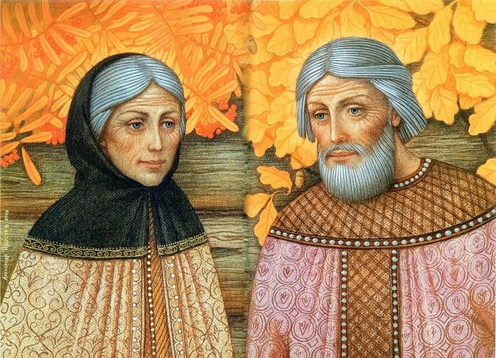 Saints Peter and Febronia of Murom. Painting by Alexander Trostev.