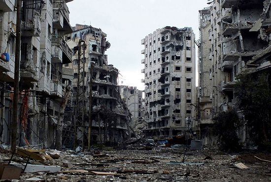 Хомс — город в центре западной Сирии. 2 февраля 2013. Фото: Yazen Homsy | Reuters