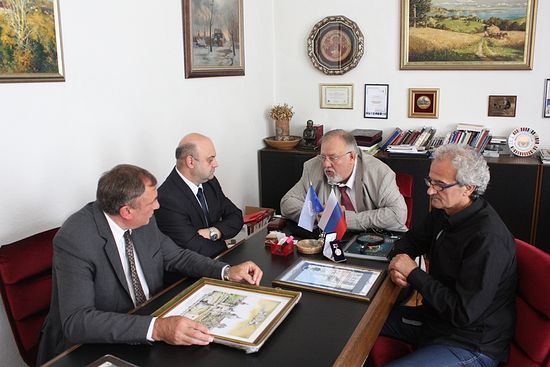 Срдачан сусрет у Руском дому-Горан Лукић, Милан Урошевић, Михаил Денисов и Миодраг Бранковић