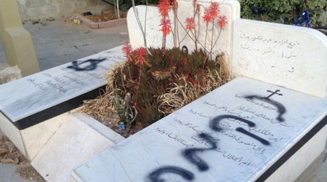 Christian Graves Defaces In Jaffa - File, Arabs48
