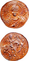 Имп. Юстиниан I. VI в. Медальон (BNF)