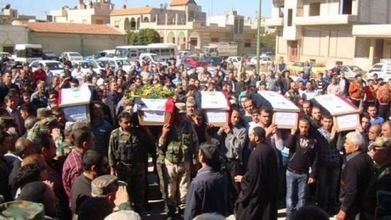 Funeral for those killed by the militants.