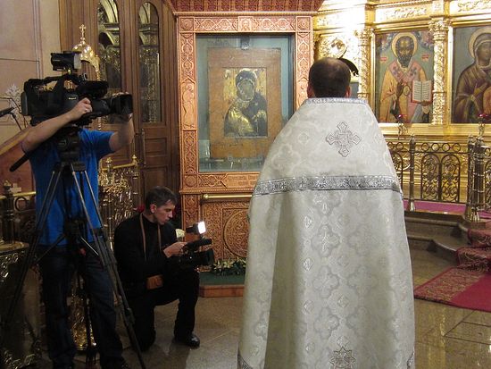 Молебен перед Владимирской иконой Божией Матери