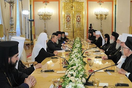 Meeting with representatives of the local Orthodox Churches. Photo: Press Service of the President of Russia