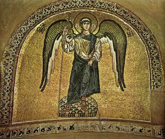 Archangel Michael. Mosaic of the Monastery of Daphni. Greece