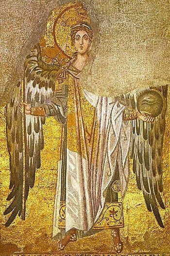 Archangel Gabriel. Mosaic. Hagia Sophia, Constantinople