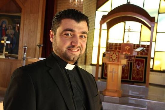 Father Mattias Alan Shaltan, 30, came to St.Ephraim Church, Central Falls, five years ago.