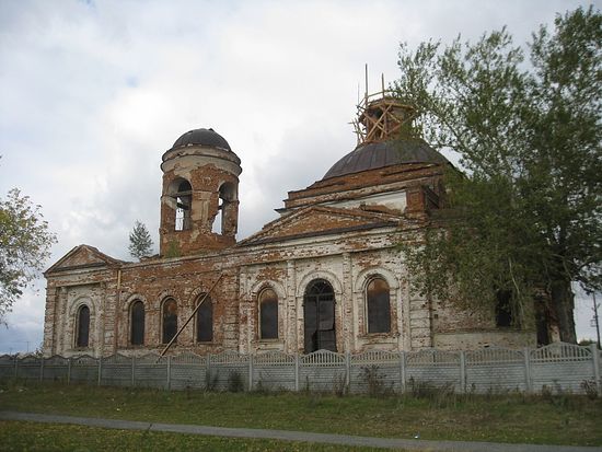 Храм в Камышево, заложен в 1821 году.