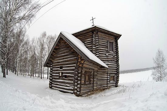 Богоявленская церковь в Пянтеге, есть версия, что это одна из первых деревянных церквей Урала.