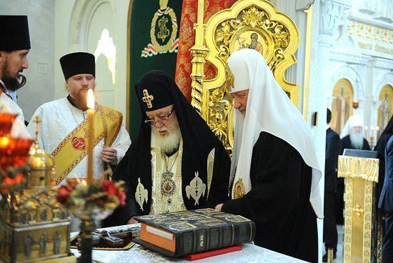 В крестовом храме Патриаршей резиденции. Москва, 21 января 2013 г.