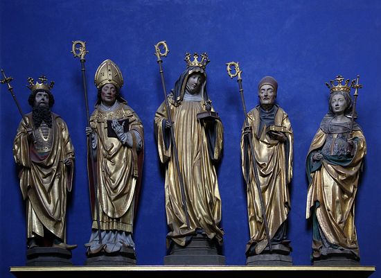 Статуи святых в монастыре св. Вальбурги. Эйхштедт