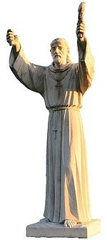 Statue of St Finnian in Clonard
