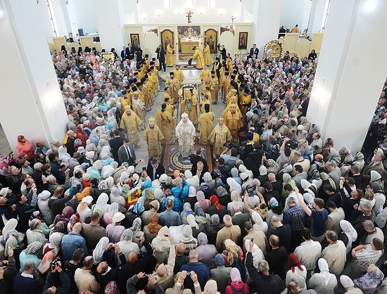 Освящение храма в честь иконы Пресвятой Богородицы «Скоропослушница» в таллинском районе Ласнамяэ