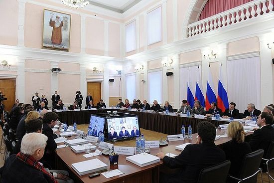Заседание президиума Совета по культуре и искусству. Фото пресс-службы Президента России