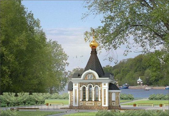 Проект часовни св.блаженной Ксении Петербургской, которая по благословению Святейшего Патриарха Кирилла строится на берегу Монастырской бухты