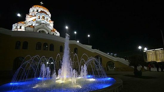 The newly built Russian Orthodox church near Sochi's Olympic Park
