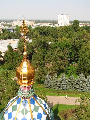 Вид с купола Вознесенского собора (г. Алматы)