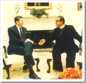 Митрополит Филипп с президентом Рональдом Рейганом