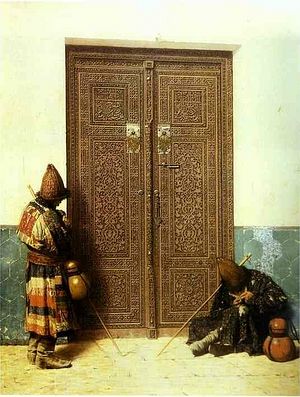 У дверей мечети (Дервиши)