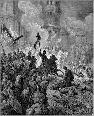 Вступление крестоносцев в Константинополь 13 апреля 1204 г. Гравюра Г. Доре