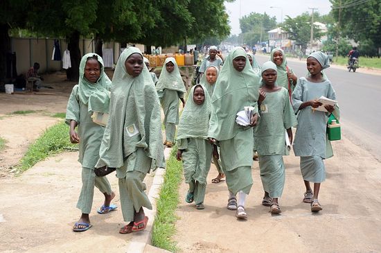 Школьницы в Нигерии. Их ровесниц похитили боевики "Боко Харам"