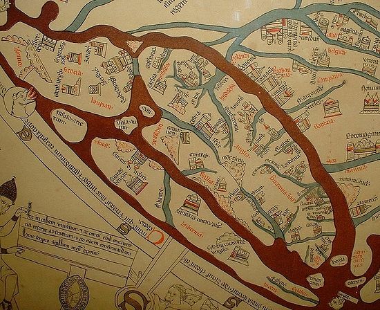 Hereford 'Mappa Mundi' detail