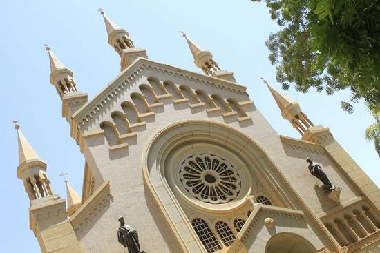 St. Matthew's Catholic Cathedral near the Sudanese capital Khartoum is seen. Ibrahim was raised a Christian by her mother, but because her father was Muslim law requires her to practice that religion. 
