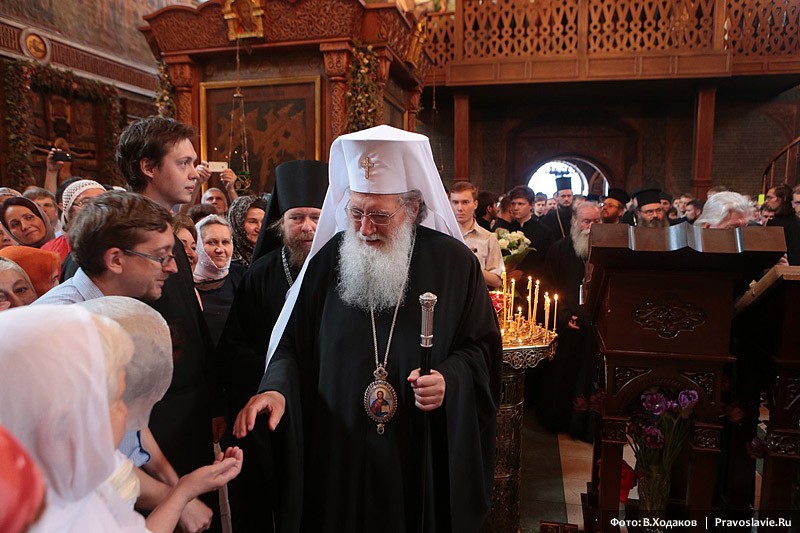 Болгарский Патриарх Неофит в Сретенском монастыре. Фото: Владимир Ходаков / Православие.Ru