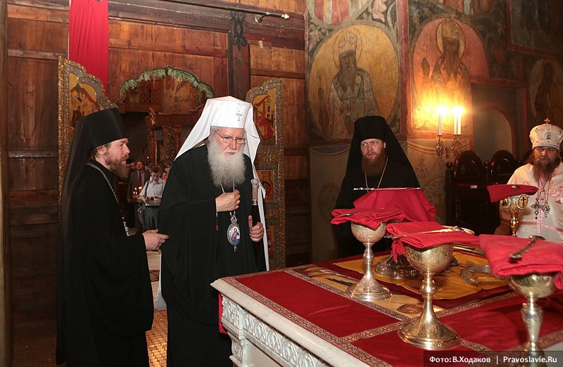 Болгарский Патриарх Неофит в Сретенском монастыре.  Фото: Владимир Ходаков / Православие.Ru