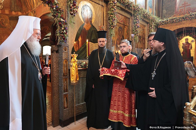 Болгарский Патриарх Неофит в Сретенском монастыре. Фото: Владимир Ходаков / Православие.Ru